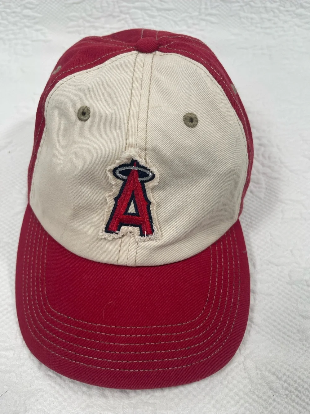 Los Angeles Angels Two-Tone Kids Baseball Cap - Red & Cream